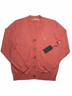 Quiet Golf Sanders Cashmere Blend Cardigan Mens Medium Peach NEW
